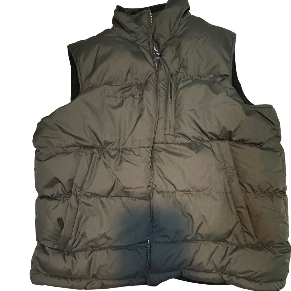 Free Country Men's Puffer Vest in black extra large quilted comfort - Picture 2 of 10